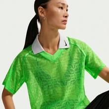 Nike 女士 AS W NK STREET LACE POLO JSYPOLO 针织翻领短袖T恤 TIF0521-398 - 綠色 - 查看 3