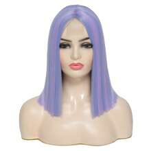 4pcs Small Area Lace Front Wigs, Heat-Resistant Synthetic Fiber Material, Suitable For Women's Daily Wear, Party, Music Festival, Birthday Celebration And Other Occasions, Fashionable Color, Halloween - Multicolor - View 11