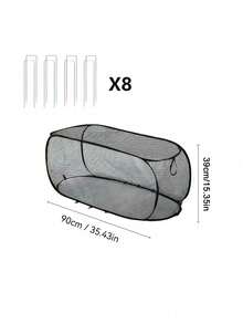 Cubierta plegable de protección para plantas, equipada con 8 clavos de sujeción, diseñada para proteger las plantas de daños de animales e insectos. Especialmente adecuada para verduras, frutas y plántulas, y puede proporcionar sombra. - A - Ver 4