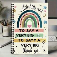 100-Page Cute Rainbow Spiral Notebook, Suitable For Work, Study, Diary Writing, Graduation Gift, Birthday Gift, Daily Planning, And More To Record Life's Moments And Convey Heartfelt Thoughts! - H - View 5