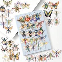 50pcs Insect Sticker Pack For Decorating Scrapbook, Planner, Skateboard, Guitar, Helmet, Mug - Multicolor - View 9