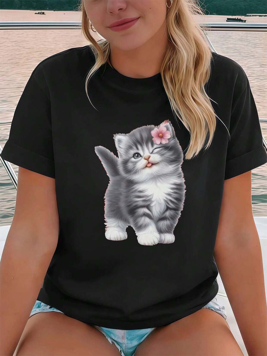 Women T-Shirts - Black - View 1