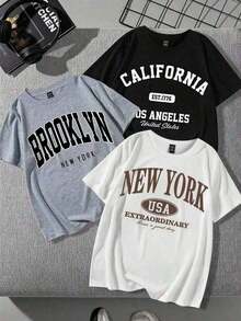 1 Piece Of Short-Sleeved Crew Neck T-Shirt Designed By Artists In The Bababask Style, Made Of 100% Pure Cotton. They Are Casual And Versatile, Suitable For Streetwear, Daily Outings, Camping, Concerts, Hip-Hop, Rock And Rap Events. - 白色 - 查看 7