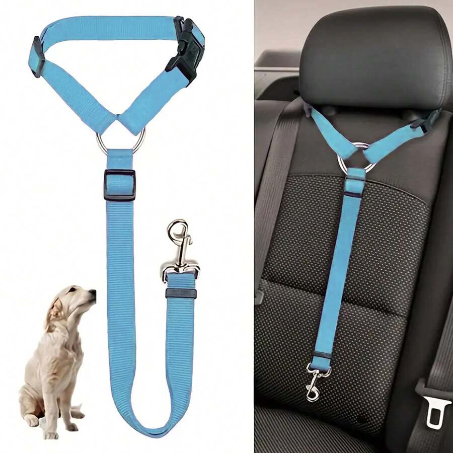 1pc Pet Car Safety Leash, Dog Cat Retractable Backseat Tether, Protect Your Dog! Dog Supplies For Outdoor Use - Multicolor - View 1