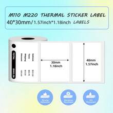 8 cuộn nhãn dán trắng – 40x30mm, tương thích với Phomemo M221/MM110/M200/M120/M220, hoàn hảo cho mã vạch, địa chỉ, vận chuyển, nhật ký, sổ kế hoạch, DIY, tổ chức văn phòng & gia đình - Xem 5