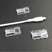6-Piece Set Of High-Quality, Flexible, And Durable TPU Wave Cable Protection Covers. Premium Cable Protection Covers, Durable Power Cord Protection Accessories, Suitable For Phone Data Cable Protection, No Need For Batteries. - A - View 4