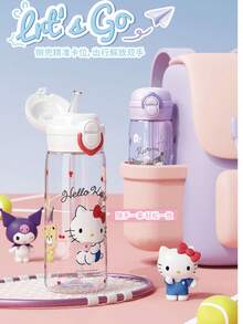 SANRIO 500ML 太空杯 便攜塑膠杯 大容量戶外運動水壺 太空吸管杯 亮色水壺 健身水壺 水壺 水杯 > 運動水壺 情人節與開學季完美禮物 3D 彈出式水壺 小學生設計 夏季 Tritan 材質直飲運動水壺 - 彩色 - 查看 2