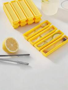 6入法式薯條造型冰塊模具，家用冰盤冰塊製作工具，大方塊冰塊模，適用於冰箱冰盤、運動水壺、趣味飲品（附1個磁吸貼紙） - 彩色 - 查看 4