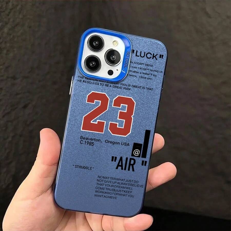 Protective Phone Case Compatible With Apple 17 PROMAX, 16, 15, 14, 13, 12, 11 PROMAX And XSMAX, Featuring An Inspirational Basketball Design With Themes Of Luck, Effort, Perseverance, And Dreams. It's A Snug, Drop-Resistant Case Made Of Wear-Resistant Material, Providing Full Protection For The Back And Edges Of The Device. Ideal For Sports Lovers Seeking A Personalized Motivational Message, It's Also Suitable For Everyday Use And Makes A Great Gift For Friends And Fans. - 藍色的 - 查看 1
