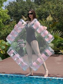 Kursi Santai Terapung Lipat untuk Kolam Renang, Matras Terapung Bergaris dengan Sandaran Punggung yang Dapat Dipompa, Hammock Air, Cincin Renang, Hadiah Musim Panas yang Sempurna, Matras Terapung Multifungsi untuk Dewasa, Kursi Santai Kolam Renang, Cocok untuk Relaksasi Liburan - MultiWarna - View 7