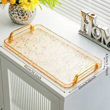 1 chiếc khay acrylic thiết kế mới với tay cầm hình học, hình lượn sóng, kiểu dáng Bắc Âu, khay phục vụ sáng tạo dùng cho đồ ăn nhẹ, cốc, dao kéo. - Rượu sâm banh - Xem 7