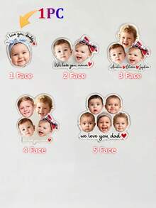 1/3/5pcs Customizable Photo Acrylic Magnets, Personalized Photo And Text Magnets, Baby Photo Gift, Family Keepsake For Refrigerator, Storage Cabinet, Toolbox Or Magnetic Board, Save The Date Magnets - Multi-color (acrylic Version) - View 50