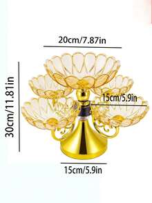 1 chiếc giá trưng bày trái cây và đồ ăn nhẹ nhiều tầng bằng pha lê sang trọng, xoay 360 độ, bằng nhựa, thích hợp cho phòng khách, đám cưới, sinh nhật, lễ tốt nghiệp, tiệc lễ hội. - Nhiều màu - Xem 3