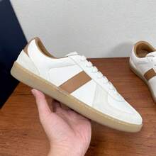 Zapatos casuales unisex, talla 36-45, zapatos casuales de mujer y zapatos deportivos de hombre, zapatos planos de suela blanda con cordones, zapatos cómodos y livianos de hombre para uso diario, de corte bajo,,,,,25 nuevos modelos populares de zapatillas deportivas para hombre, clásicas, sencillas y elegantes, de cuero, de caña baja, con cordones, de moda, casuales y modernas, estilo alemán. - Estilo 1 - Ver 5