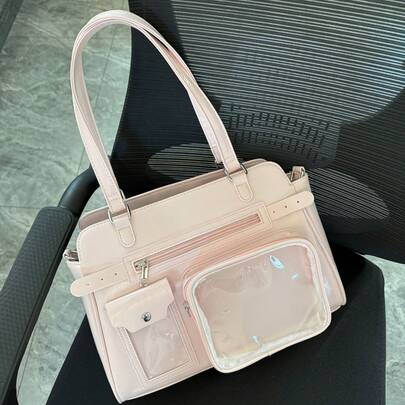 Retro Motorcycle Pain Bag Bag 2026 One-Shoulder Niche Messenger Bag Non-Collision Large-Capacity Commuter Dark Grid Female