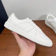Zapatos casuales unisex, talla 36-45, zapatos casuales de mujer y zapatos deportivos de hombre, zapatos planos de suela blanda con cordones, zapatos cómodos y livianos de hombre para uso diario, de corte bajo,,,,,25 nuevos modelos populares de zapatillas deportivas para hombre, clásicas, sencillas y elegantes, de cuero, de caña baja, con cordones, de moda, casuales y modernas, estilo alemán. - Estilo 1 - Ver 7