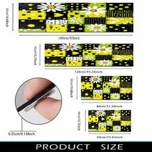 1pc Abstract Floral Plaid Pattern Printed Floor Mat, Silica Gel Kitchen Carpet, Kitchen Mat, Rug, Easy To Clean, Rectangular Printed, Suitable For Living Room, Bedroom, Hallway, Bathroom, Laundry Room - Polyester Carpet, Suitable For Indoor And Outdoor Home Decor - Multicolor - View 10