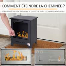 Outdoor Fireplace - Black - View 3