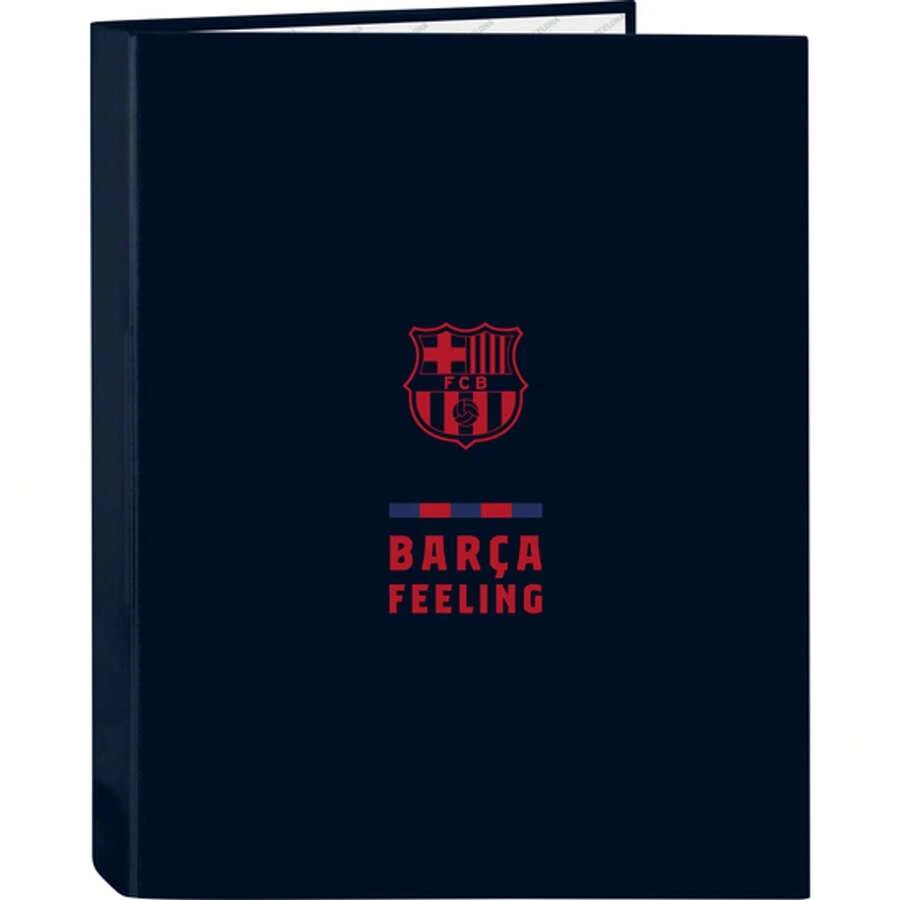FC Barcelona 巴塞隆納足球俱樂部企業文件夾,4個混合環,25毫米,硬封面,耐用學校活頁夾,開學季適用,海軍藍 - 免費送貨 ✅ 24/48小時送達西班牙大陸 - 資料夾(2) - View 1