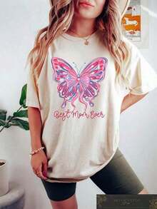 Women's Plus Size T-Shirt With 'Baseball Is My Favorite Season' Print, Casual, Black, Polyester, Short Sleeve, Crew Neck, Machine Washable, Spring And Summer Activewear, Fun Design T-Shirt, Suitable For Sports And Outdoor Activities - 白色 15 - 查看 1