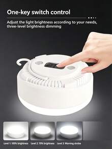 Lampu Kemah LED Multifungsi, Lampu Tenda Super Terang Isi Ulang USB, Cocok untuk Perlengkapan Kemah, Penggunaan Darurat, dan Dekorasi Halaman - Putih - View 4