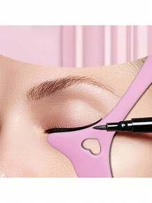 Mulynsie Multi-Function Eyeliner Stencil, 1pc Eyeliner Assistant, Makeup Brush, Pencil, Stamp, Fine Grinder, Cat Eye, Smoky Eye, Small Angle Tip, Quick And Easy Makeup Eyeliner Guide Mold, Beginner's Real Technique Eyeshadow Line, Eyebrow Gel, Eyebrow Brush, Eyeshadow Brush, Eyeshadow Brush - / - View 2