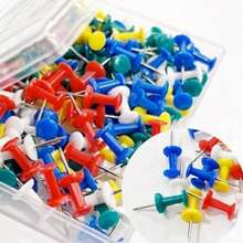 120pcs Colorful Push Pins, Small Head Map Tacks With Plastic Storage Box, Suitable For Bulletin Boards, Cork Boards, School, Office And Home Use, Chinchetas - Sets - View 2