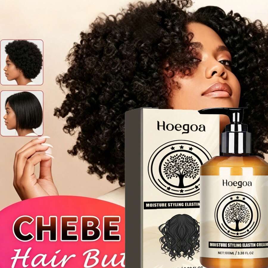 100ml Moroccan Curl Moisturizing And Elasticizing Element Curl Moisturizing And Shining Natural Fluffy Shaping Care Element,Moisturizing And Nourishing Dry Curly Hair, Enhancing Hair Quality, Preventing Hair Breakage, And Providing Heat Protection