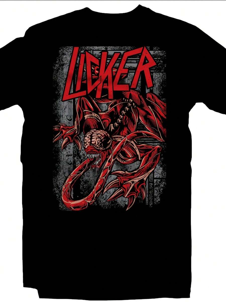 Licking Blood Biohazard Game Anime Character Men's T-Shirt, Summer Father's Day, Sizes S To Plus Size, Loose And Comfortable - Back - View 1