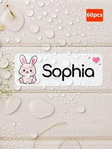 1/60/120/240/300 Pcs Customizable Vinyl Name Stickers, Personalized Cute Name Labels. Suitable For Kindergarten Children, Students And College Students. Can Be Applied To Water Bottles, Lunch Boxes, Gym Bags And Pencils. Reusable Name Identification Labels, Perfect For Back To School Season And Parties. - Name Stickers 5 - View 21