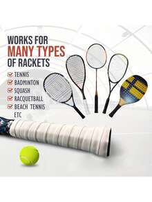 10 piezas Grip de raqueta de tenis, cinta de agarre individual para raqueta de pádel, agarre deportivo antideslizante de reemplazo para entrenamiento al aire libre, accesorios de raqueta de bádminton - Cinta de agarre de raqueta de tenis - Multicolor - Ver 2