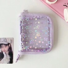 1 buah Dompet Pengikat Photocard Mini 3 Ring PVC Lucu, Tempat Photocard Portabel dengan Motif Bintang, Kotak Album Kartu Resleting Transparan untuk Photocard Idol 3", Kartu Koleksi & Kartu Lomo, Tas Organizer Koleksi Kawaii untuk Pelajar & Penggemar, Kembali ke Sekolah - bahan pengikat - View 10