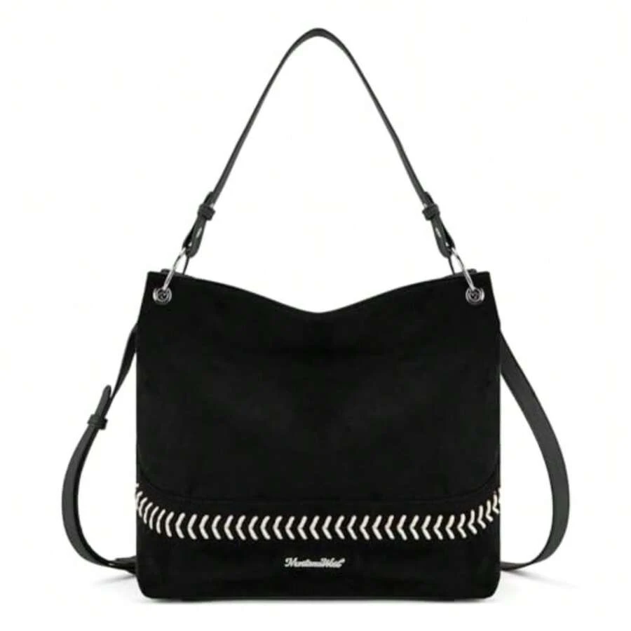 Hobo Bag For Ladies Shoulder Handbags With Back Pocket Purses, With Zipper, Purses, With Zipper - Y-black - View 1