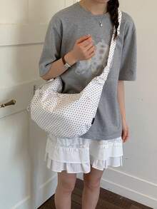 Quilted Cloud Pleated Shoulder Bag, Handbag For Women - White - View 6