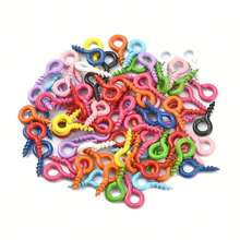 200 buah Pin Mata Mini Paduan Warna-warni, 4x8mm/5x10mm, Cocok untuk Perhiasan DIY, Gelang, Kalung, Aksesoris Kerajinan Tangan - Mata domba berwarna - View 4