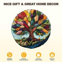 1PC Fibrous Life Tree Wooden Asymmetric Puzzle, Animal-Shaped 2D Jigsaw Toy For Kids And Adults. Educational Game, Great Gift For Party, Holiday, Christmas And Birthday. Unique Magical Desktop Decor & Creative Wooden Puzzle Present - Multicolor - View 8