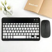 10吋無線鍵盤，超薄充電式藍牙鍵盤與滑鼠套組，相容 Android、Windows、Pro、Air、Mini，支援 iPadOS iOS 13 及更多 - 查看 13