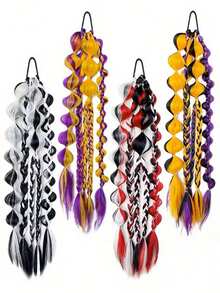 24 Inch Color Bubble Fried Dough Twists Braid, Various Color Combinations, Sweet And Cool Fried Dough Twists Braid - Multicolor - View 6