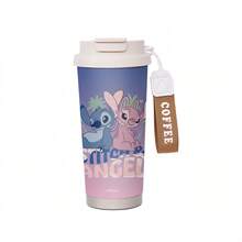 Cốc cà phê cách nhiệt Disney Stitch & Angel với họa tiết nền gradient nhiệt đới, chất liệu thép không gỉ, có nắp đậy, thiết kế hai ngăn uống, bền chắc. - Nhiều màu - Xem 6