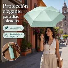 20cm Compact Mini Umbrella With Black Anti-UV Coating, Lightweight And Portable For Handbags - 薄荷綠 - 查看 5