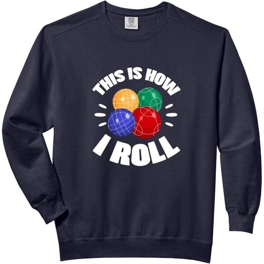 This Is How I Roll Player Italian Adult Sweatshirt - Adult Unisex Navy - View 1