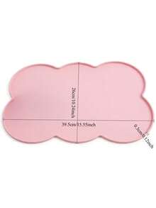 1pc Indoor Pet Feeding Mat, Suitable For Medium & Small Pets - Ideal For Pets With Claws - Compatible With All Floor Types - Machine Washable (Available In Gray, Pink, Blue, Yellow) - Multicolor - View 4