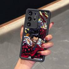 Funda para teléfono: Funda de chico de anime apasionado con puño rojo, compatible con for  Galaxy S25 S24 S23 S22 S21 S20 FE Ultra Plus 5G, con protección de lente escalonada y cubierta trasera suave - Color 1 - Ver 4