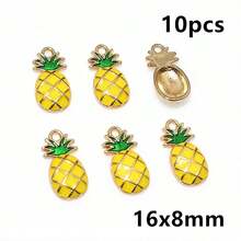 10pcs Fruit Enamel Metal Charms Apple Orange Carrot Pendant For DIY Necklace Bracelet Jewelry Making Findings Supplies - Fruit - View 21
