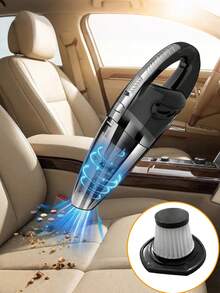 4000Pa 無線吸塵器,強力氣旋吸力,USB 充電式手持車用吸塵器,1500mAh 電池,快速充電,適用於汽車、居家、寵物毛髮除塵 - 吸塵器 - 查看 3