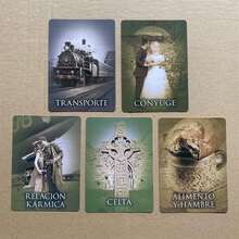 Spanish Language Past Life Oracle Cards For Family Party Board Game, Fortune Telling Game, Beginners Cards (Pdf-Guidebook) - Khaki - View 6