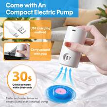 21pcs Vacuum Bags For Travel With Rechargeable Air Pump,Reusable For Clothes, Comforters, Blankets, Pillow, Bedding, Sealer Clothing Storage,Travel Accessories,Travel Essential - 21-Phiên bản trong suốt - Xem 9