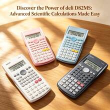DELI D82MS 便攜式計算器 雙電源續航 會計財務辦公室多功能計算機 多功能計算器 雙行顯示 學生考試計算機 - 單件 - 查看 1