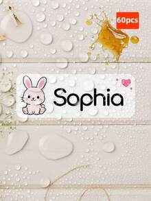 1/60/120/240/300 Pcs Customizable Vinyl Name Stickers, Personalized Cute Name Labels. Suitable For Kindergarten Children, Students And College Students. Can Be Applied To Water Bottles, Lunch Boxes, Gym Bags And Pencils. Reusable Name Identification Labels, Perfect For Back To School Season And Parties. - Name Stickers 5 - View 9