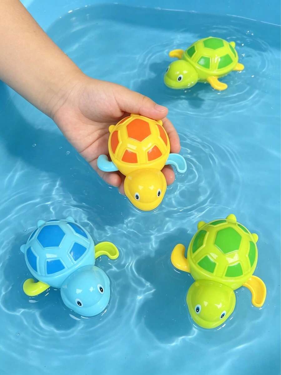 Wind-Up Swimming Turtle Baby Bath Toy, Suitable For Babies And Children, Loved By Boys And Girls. This Interactive Baby Turtle Toy Is Suitable For 1 Year Old Babies, Can Be Used As A Stress Relief Toy, Baby Bath Toy, Sensory Toy, Newborn Bathroom Supplies, Water Play Toy, Swimming Pool Toy, Children's Paddling Pool Toy, Bath Time Toy, Baby Supplies, Christmas, Halloween Gift Or Christening Gift, Newborn Gift, Children's Pool Party Gift.